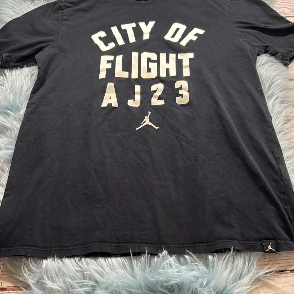 Jordan City of Flight Paris T Shirt Black White sz M